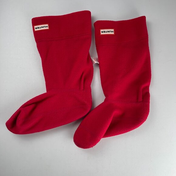 Hunter Womens Warm Boot Foot Warmers RED Size Med. US Shoe Size 5-7 Gently Used - Picture 1 of 4